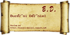 Buzási Dániel névjegykártya